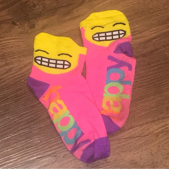 Used socks Colorful Emoji Socks ankle socks worn - Picture 1 of 3